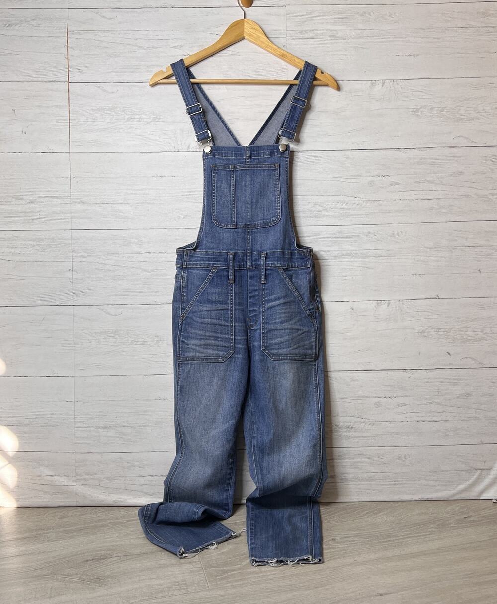Madewell Overalls Womens SZ Small Skinny Denim in Jansing Wash Adjustable Straps